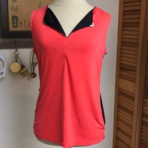 NWT Worthington red/black sleeveless blouse
